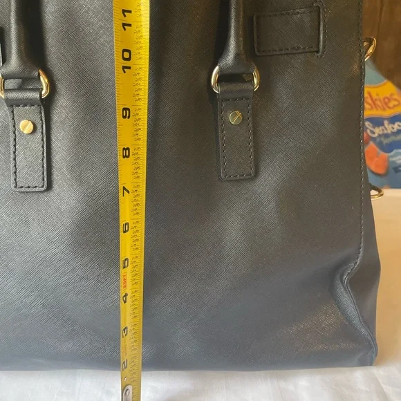 Michael Kors Black and Gold Structured Tote - Picture 6 of 8